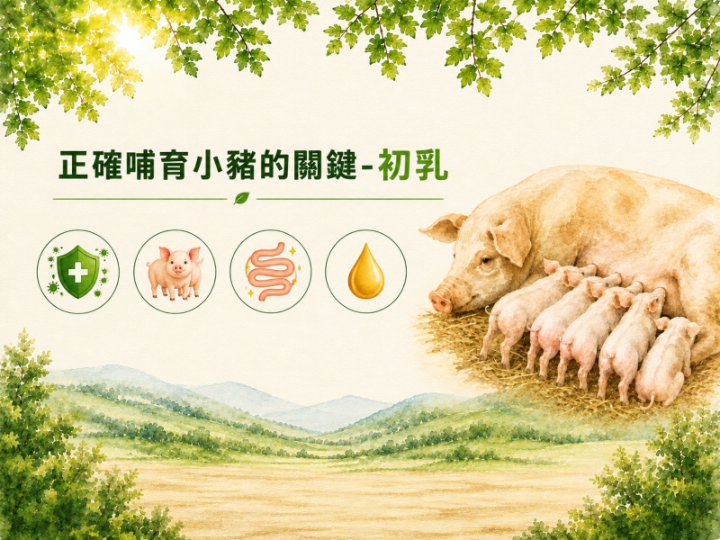 正確哺育小豬的關鍵-初乳