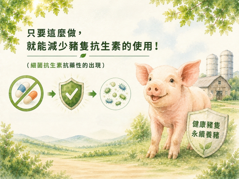 只要這麼做，就能減少豬隻抗生素的使用！